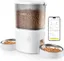 DUDUPET Comedero Gato Automatico con 2 Cuencos, WiFi